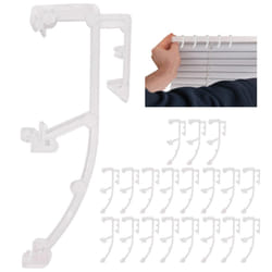 Amazing Drapery Hardware Premium Clear Plastic Double Slat Valance Retainer Clips  20 Pack - Sturdy Valance Holder with Dual Slat Design  Easy Install