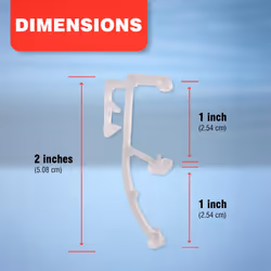 Amazing Drapery Hardware Premium Clear Plastic Double Slat Valance Retainer Clips  20 Pack - Sturdy Valance Holder with Dual Slat Design  Easy Install