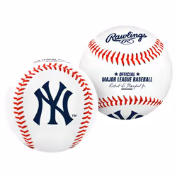 Rawlings MLB New York Yankees Team Logo Baseball  Official  White