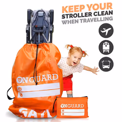 ONGUARD Waterproof Single and Double Stroller Bag for Airplane - Travel Stroller Cover - Airplane Stroller Travel System - Gate Check Stroller Bag - B