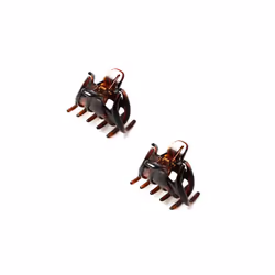 Set of 2 Tortoise Shell 2 Inch Hair Claw Made In France Beautiful Hair Accessories AU9 Brown