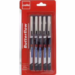 Cello Butterflow Black Ball Pen ( Pack Of 10 )