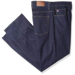 Tommy Hilfiger Men's Big and Tall Straight Fit Stretch Jeans  Rinse  4