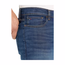 Tommy Hilfiger mens Straight Fit Stretch Jeans  Hilfiger Dark Wash  32