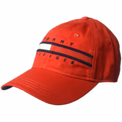 Tommy Hilfiger Men's Dad Hat Avery Racing Red O/S