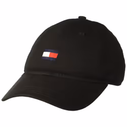 Tommy Hilfiger Men's Men's Ardin Dad Baseball Cap Black One Size US