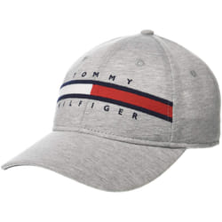 Tommy Hilfiger Men's Cotton Avery Adjustable Baseball Cap  Grey Heathe