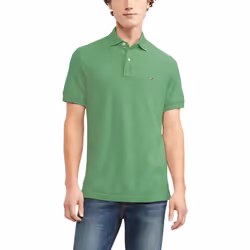 Tommy Hilfiger Men's Regular Short Sleeve Cotton Pique Polo Shirt in C
