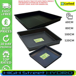 Garland Square Black Plastic Tray - 60 BY 60 TRAY