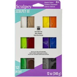 Sculpey III Polymer Clay Multipack 1oz 12/Pkg-Brights S3-VMB6
