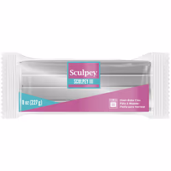 Sculpey III Polymer Clay 8oz-Silver S308-1130