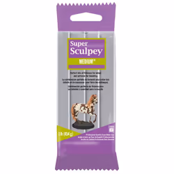 Super Sculpey Medium Blend Clay 1lb-Gray SSMED1