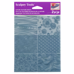 Sculpey Tools Nature Texture Sheet Set  reusable 2 piece set  Great for all types of DIY crafts  polymer clay  jewelry making ...