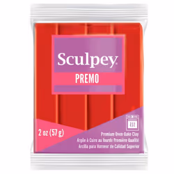 Sculpey Premo Polymer Clay 2oz-Cadmium Red PE02-5382