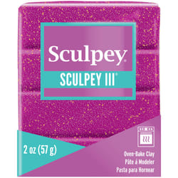 Sculpey III Oven-Bake Clay 2oz-Violet Glitter S302-562