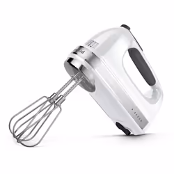 KitchenAid 9-Speed Digital Hand Mixer with Turbo Beater II Accessories and Pro Whisk - White