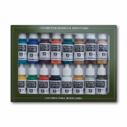 Vallejo Medieval Colors, 17 ml, Black, Blue, Bronze, Brown, Flesh, Gold, Green, Purple, Red, Silver, Vermilion, White, Yellow ...
