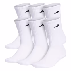 adidas Men's Athletic Cushioned Crew Socks with Arch Compression for a