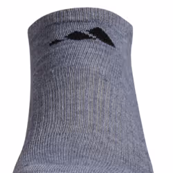 adidas Men's Athletic Cushioned No Show Socks with Arch Compression for a Secure fit 6-Pair  Heather Grey/Black  Large
