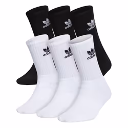 adidas Originals Kids-Boy's/Girl's Trefoil Cushioned Crew Socks (6-Pai