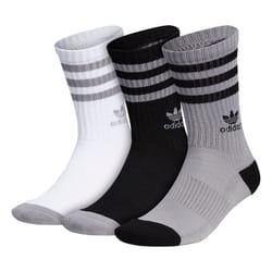 adidas Originals Men's Originals Roller 3-Pack Crew  Light Onix Grey/Black/White  Large
