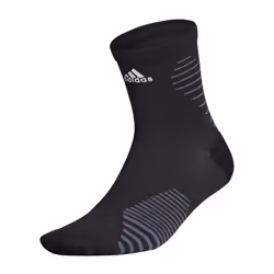 adidas Running Mid-Crew Socks (1-Pair) Black/Onix Grey/Silver Reflect