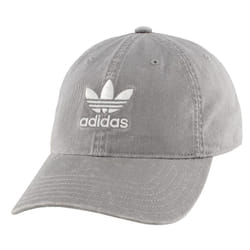 adidas Originals Men's Relaxed Fit Strapback Hat  Stone Grey/White  On
