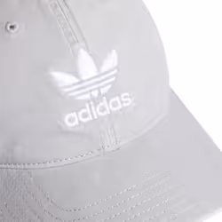 adidas Originals Men's Relaxed Fit Strapback Hat  Stone Grey/White  On