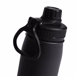 adidas 600 Ml (20 Oz) Water Bottle  Hot/Cold Double-Walled Insulated 18/8 Stainless Steel  Black/Silver Metallic  One Size
