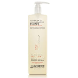 GIOVANNI 50:50 Balanced Hydrating Clarifying Shampoo  33.8 oz. Leaves Hair pH Balanced & Clean  Ideal for Over-Processed  Stressed Hair  Can Use Daily