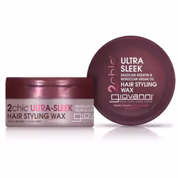 GIOVANNI 2chic Ultra Sleek Hair Styling Wax  2 oz. Brazilian Phyto-Keratin & Moroccan Argan Oil  Strong Hold Keeps Hair In Pl ...