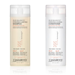 GIOVANNI 50:50 Balanced Shampoo & Conditioner Set - Hydrating  Clarifying  & Calming to Clean & Moisturize  For Over-Processed Hair  Salon Quality  No