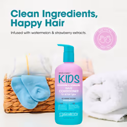 Eco Chic KIDs Nourishing & Detangling Hair Conditioner - Kids Conditioner Detangler  For Kids  For All Hair Types  Salon Quality  Vegan - 16.5 Fl Oz
