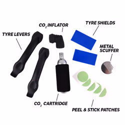 Slime 20495 Deluxe Tire Tackle: Bike Tube Repair & Inflation Kit