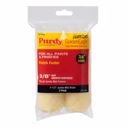 PURDY 140624022 2-Pack Mini Roller Replacements-4-1/2 Cover 3/8  One Size  Multi  2 Count
