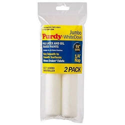 6-1/2  x 1/4  Nap Purdy 140626010 White Dove Jumbo Mini-Roller Cover  Woven  2-Pack