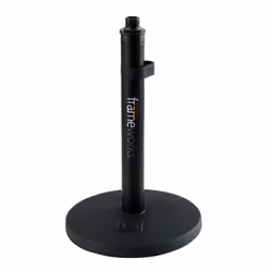 Gator Frameworks GFW-MIC-0600, Desktop microphone stand, Round base, Black, Steel, Steel, 22.8 cm