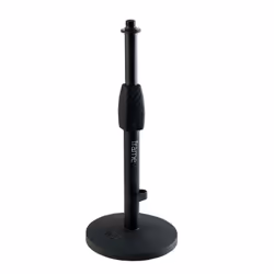 Gator Frameworks GFW-MIC-0601, Desktop microphone stand, Round base, Black, Steel, Steel, Shure SM7B, Shure MV7, RODE Procast ...