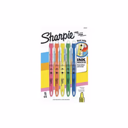 Sharpie Liquid Highlighters, Chisel Tip, Assorted Colors, 5 Count