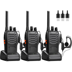 Walkie Talkies Long Range Rechargeable Walkie Talkie Set Portable Handheld 16Channels Two Way Radio with Earpiece,Build in LED Light for Adults