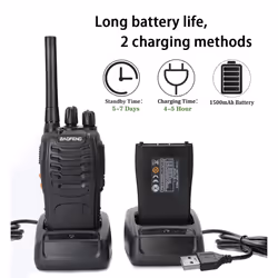 Walkie Talkies Long Range Rechargeable Walkie Talkie Set Portable Handheld 16Channels Two Way Radio with Earpiece,Build in LED Light for Adults