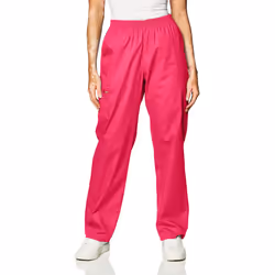 Dickies womens Signature Elastic Waist medical scrubs pants Hot Pink XX-Small US