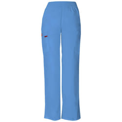 Dickies Women's Signature Elastic Waist Scrubs Pant  Ciel Blue  XX-Small Petite