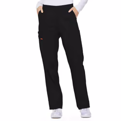 Dickies womens Signature Elastic Waist medical scrubs pants Black XX-Large Plus Tall