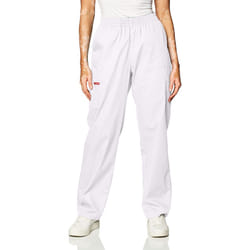Dickies EDS Signature Women Scrubs Pant Natural Rise Tapered Leg Pull-On Plus Size 86106  2XL  White