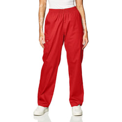 Dickies Women's Plus Signature Elastic Waist Scrubs Pant  Red  XX-Large Petite