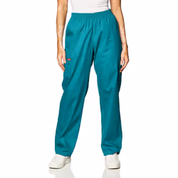 Dickies womens Signature Elastic Waist Medical Scrubs Pants Teal Blue XX-Small Short US