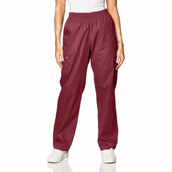 Cherokee womens Signature Elastic Waist medical scrubs pants Wine XX-Large Plus Tall