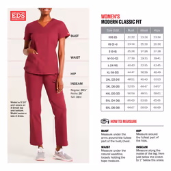 Cherokee womens Signature Elastic Waist medical scrubs pants  Wine  XX-Large Plus Tall
