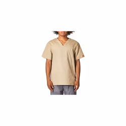 cherokee mens Signature V-neck medical scrubs shirts Khaki 4X-Large